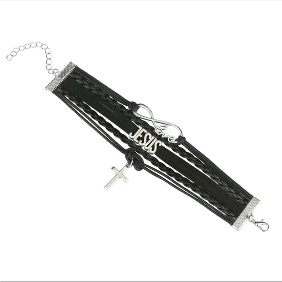 Jesus Love Me Leather Bracelet - Picture 3 of 3